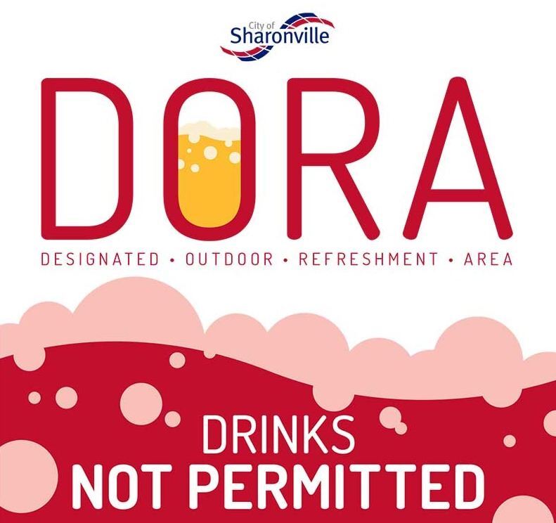 DORA sign - "Drinks Not Permitted"